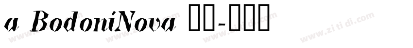 a BodoniNova 普通字体转换